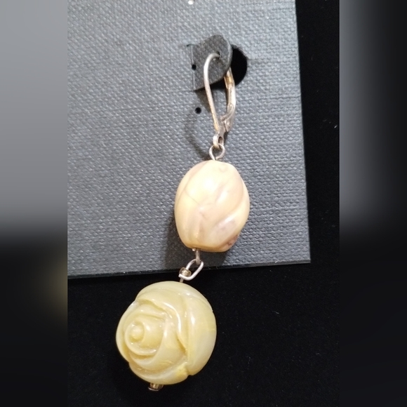 NWT Beautiful Cookie Lee Earrings FAUX‎ JADE Beads  - #152 - Picture 3 of 5